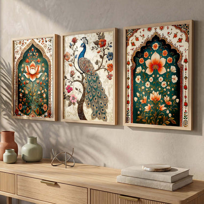 Madhubani   Wall  Art Paintings for Living Room - Wall Poster With frames