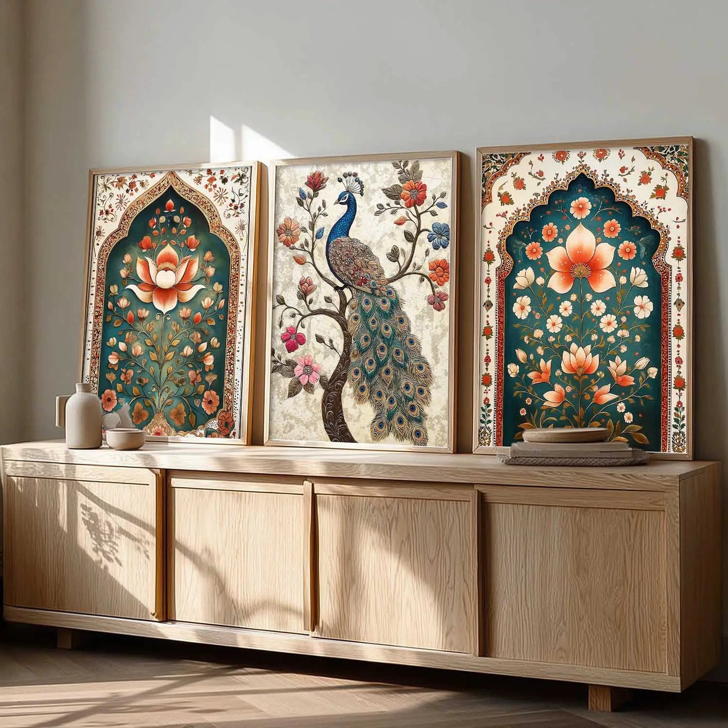 Madhubani   Wall  Art Paintings for Living Room - Wall Poster With frames