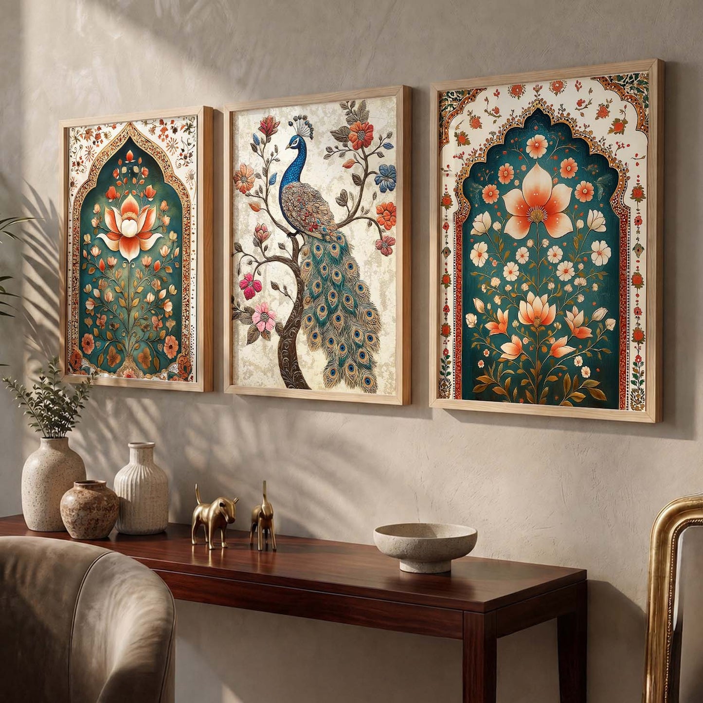 Madhubani   Wall  Art Paintings for Living Room - Wall Poster With frames