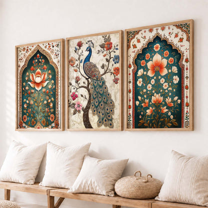 Madhubani   Wall  Art Paintings for Living Room - Wall Poster With frames