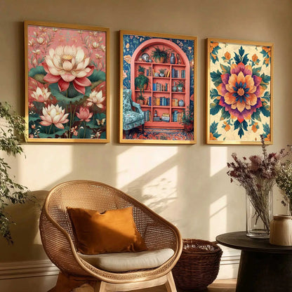 Floral  Wall  Art Paintings for Living Room - Wall Poster With frames