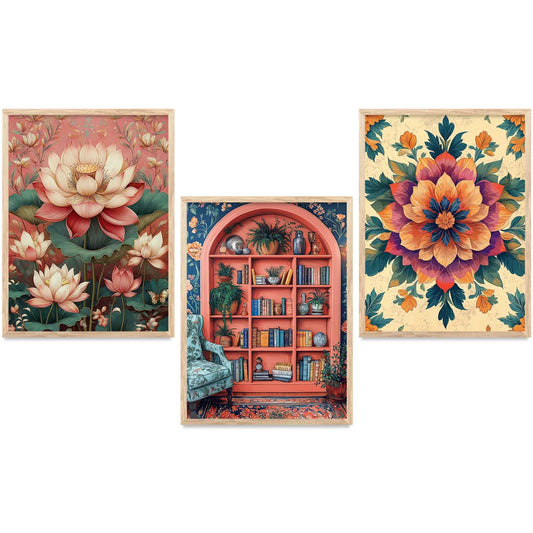 Floral  Wall  Art Paintings for Living Room - Wall Poster With frames