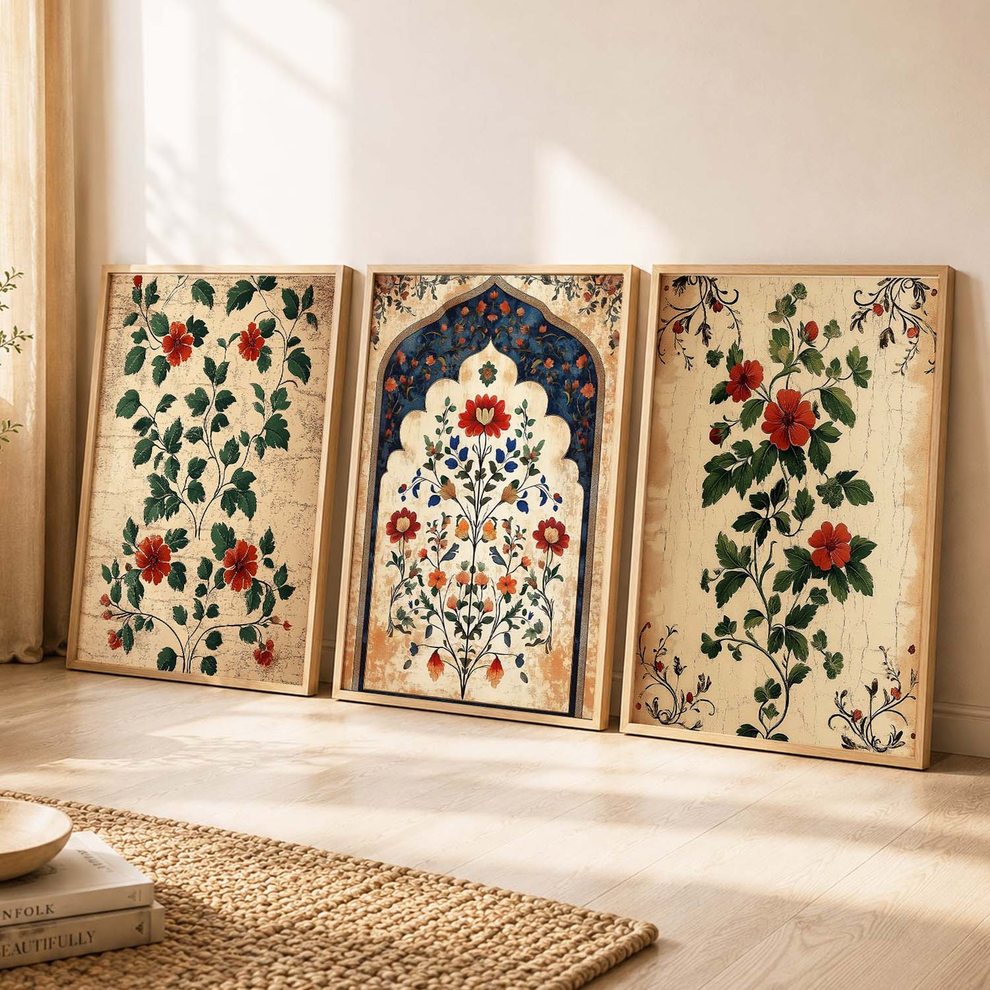Floral Wall  Art  Paintings for Living Room - Wall Poster With frames