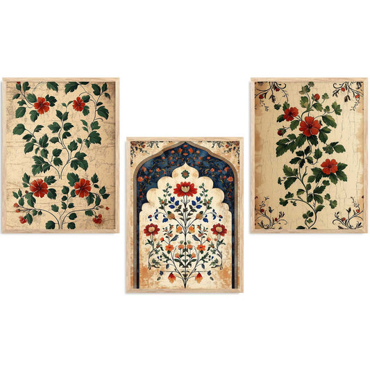 Floral Wall  Art  Paintings for Living Room - Wall Poster With frames