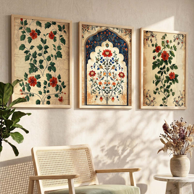 Floral Wall  Art  Paintings for Living Room - Wall Poster With frames