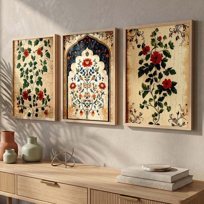 Floral Wall  Art  Paintings for Living Room - Wall Poster With frames
