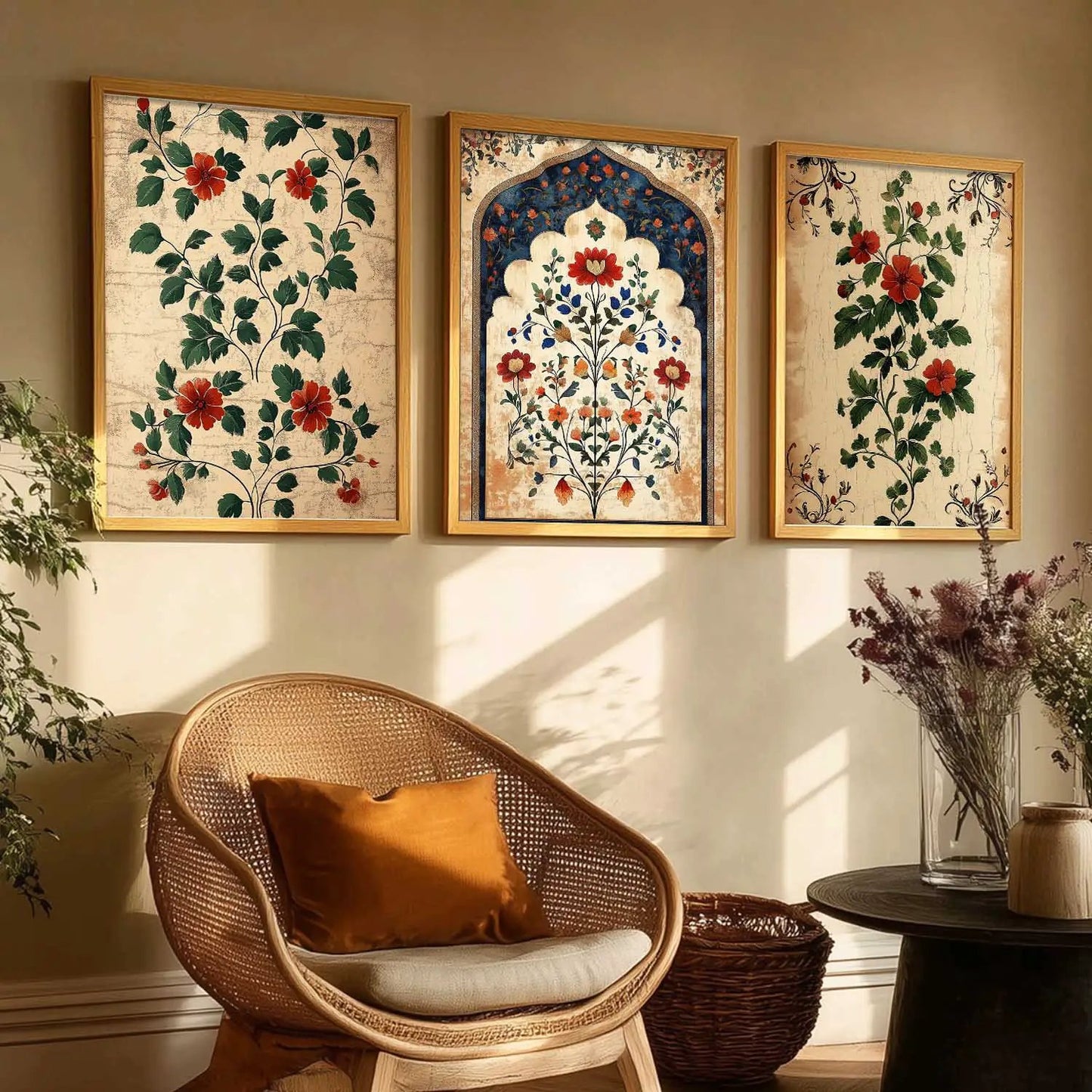 Floral Wall  Art  Paintings for Living Room - Wall Poster With frames