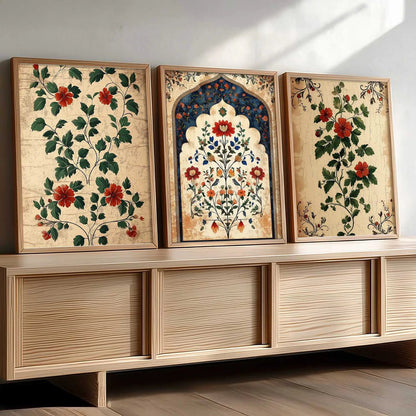 Floral Wall  Art  Paintings for Living Room - Wall Poster With frames