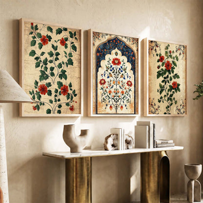 Floral Wall  Art  Paintings for Living Room - Wall Poster With frames