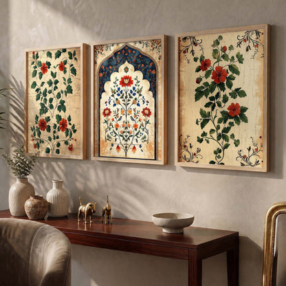 Floral Wall  Art  Paintings for Living Room - Wall Poster With frames