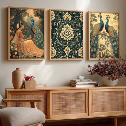 Traditional Wall  Art Paintings for Living Room - Wall Poster With frames