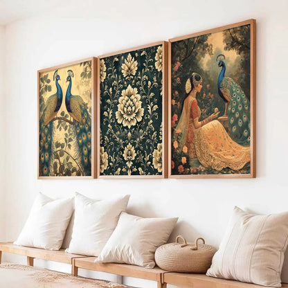 Traditional Wall  Art Paintings for Living Room - Wall Poster With frames