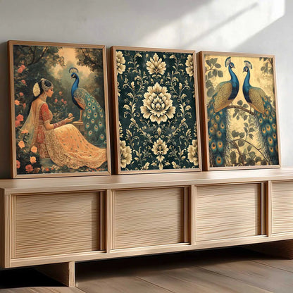 Traditional Wall  Art Paintings for Living Room - Wall Poster With frames