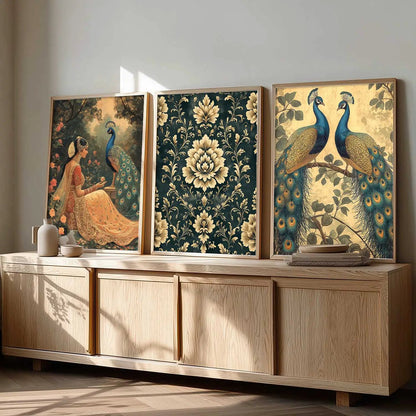 Traditional Wall  Art Paintings for Living Room - Wall Poster With frames