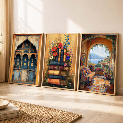 Traditional   Wall  Art Paintings for Living Room - Wall Poster With frames