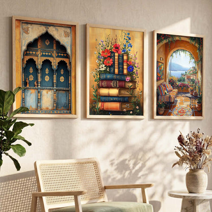 Traditional   Wall  Art Paintings for Living Room - Wall Poster With frames