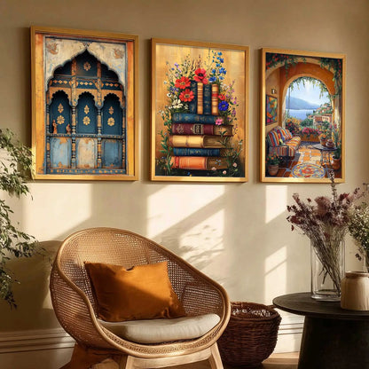 Traditional   Wall  Art Paintings for Living Room - Wall Poster With frames