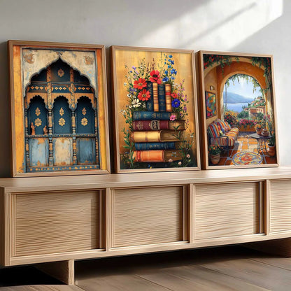Traditional   Wall  Art Paintings for Living Room - Wall Poster With frames