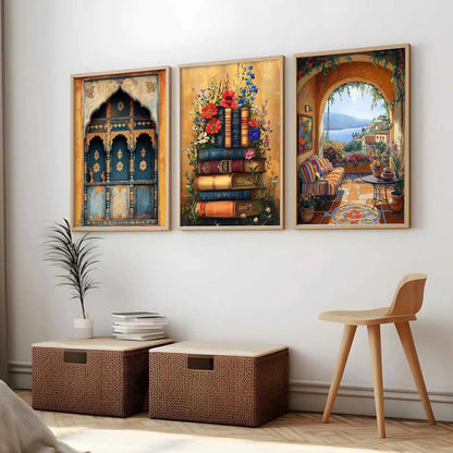 Traditional   Wall  Art Paintings for Living Room - Wall Poster With frames