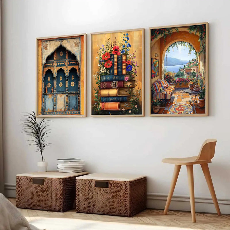 Traditional   Wall  Art Paintings for Living Room - Wall Poster With frames