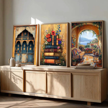 Traditional   Wall  Art Paintings for Living Room - Wall Poster With frames