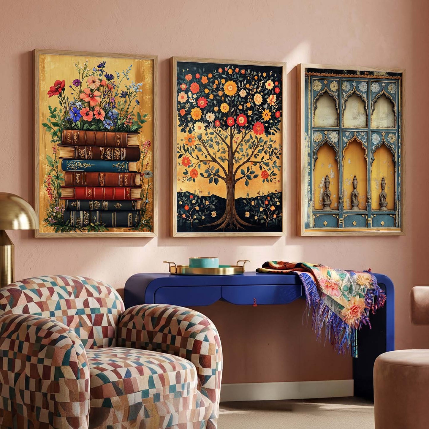 Traditional  Wall Art  Paintings for Living Room - Wall Poster With frames