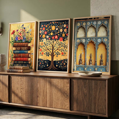 Traditional  Wall Art  Paintings for Living Room - Wall Poster With frames