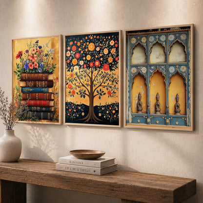 Traditional  Wall Art  Paintings for Living Room - Wall Poster With frames