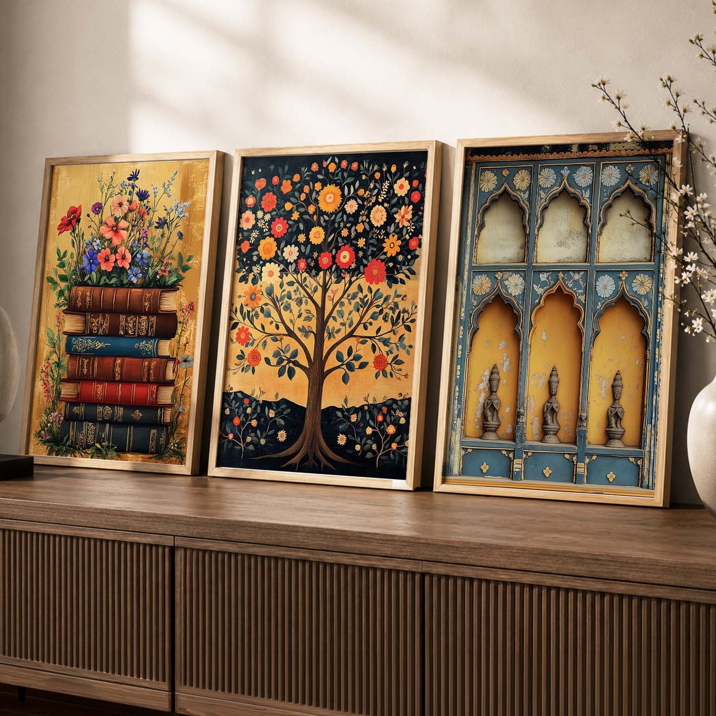 Traditional  Wall Art  Paintings for Living Room - Wall Poster With frames