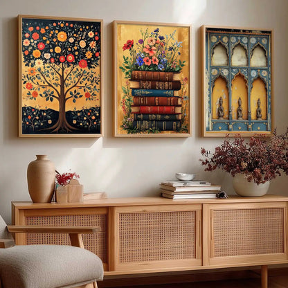 Traditional  Wall Art  Paintings for Living Room - Wall Poster With frames