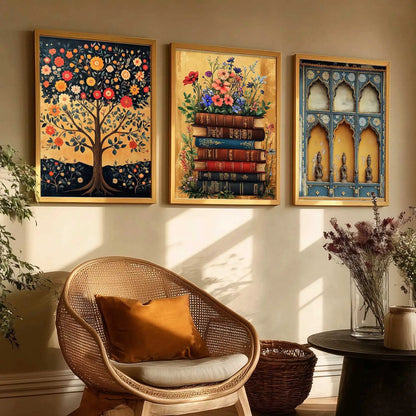 Traditional  Wall Art  Paintings for Living Room - Wall Poster With frames