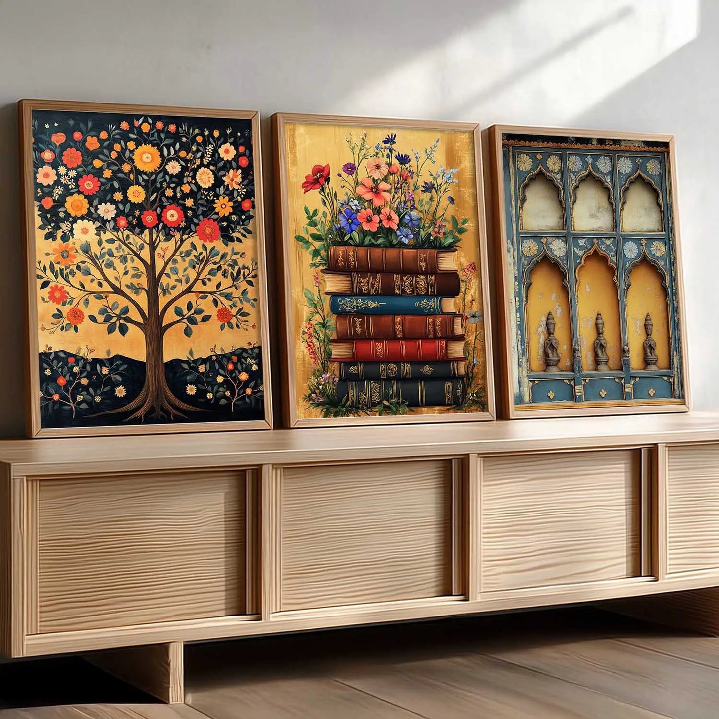 Traditional  Wall Art  Paintings for Living Room - Wall Poster With frames