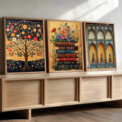 Traditional  Wall Art  Paintings for Living Room - Wall Poster With frames