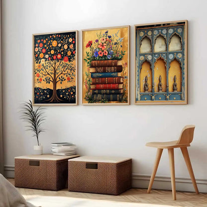 Traditional  Wall Art  Paintings for Living Room - Wall Poster With frames