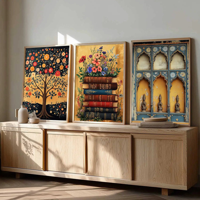 Traditional  Wall Art  Paintings for Living Room - Wall Poster With frames