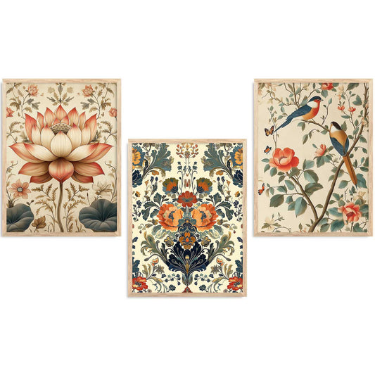 Floral   Wall Art  Paintings for Living Room - Wall Poster With frames