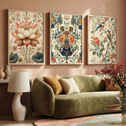 Floral   Wall Art  Paintings for Living Room - Wall Poster With frames