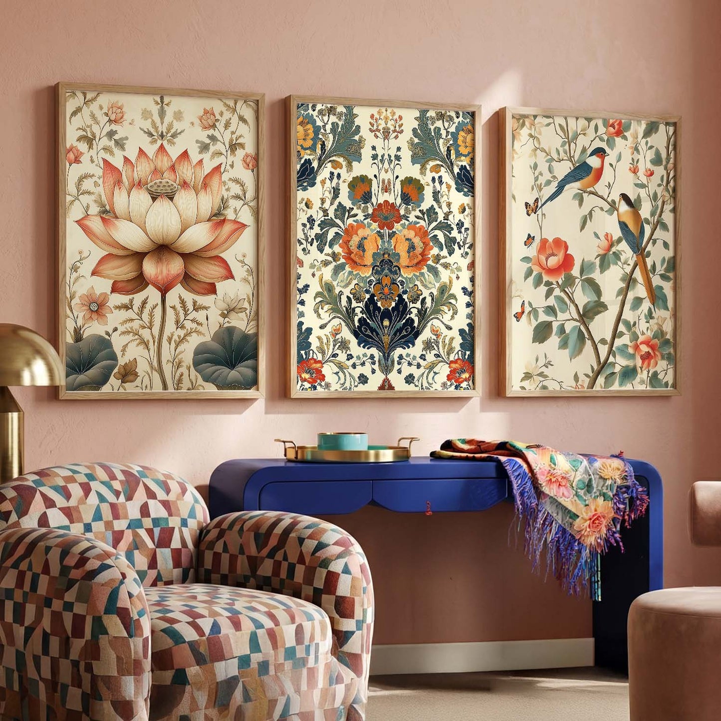 Floral   Wall Art  Paintings for Living Room - Wall Poster With frames