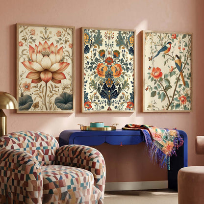 Floral   Wall Art  Paintings for Living Room - Wall Poster With frames