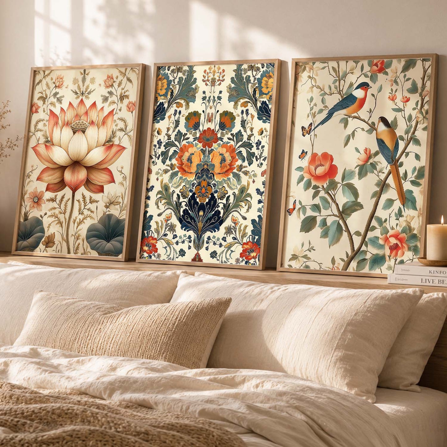 Floral   Wall Art  Paintings for Living Room - Wall Poster With frames