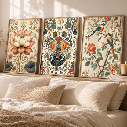 Floral   Wall Art  Paintings for Living Room - Wall Poster With frames