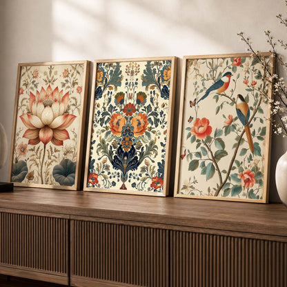 Floral   Wall Art  Paintings for Living Room - Wall Poster With frames