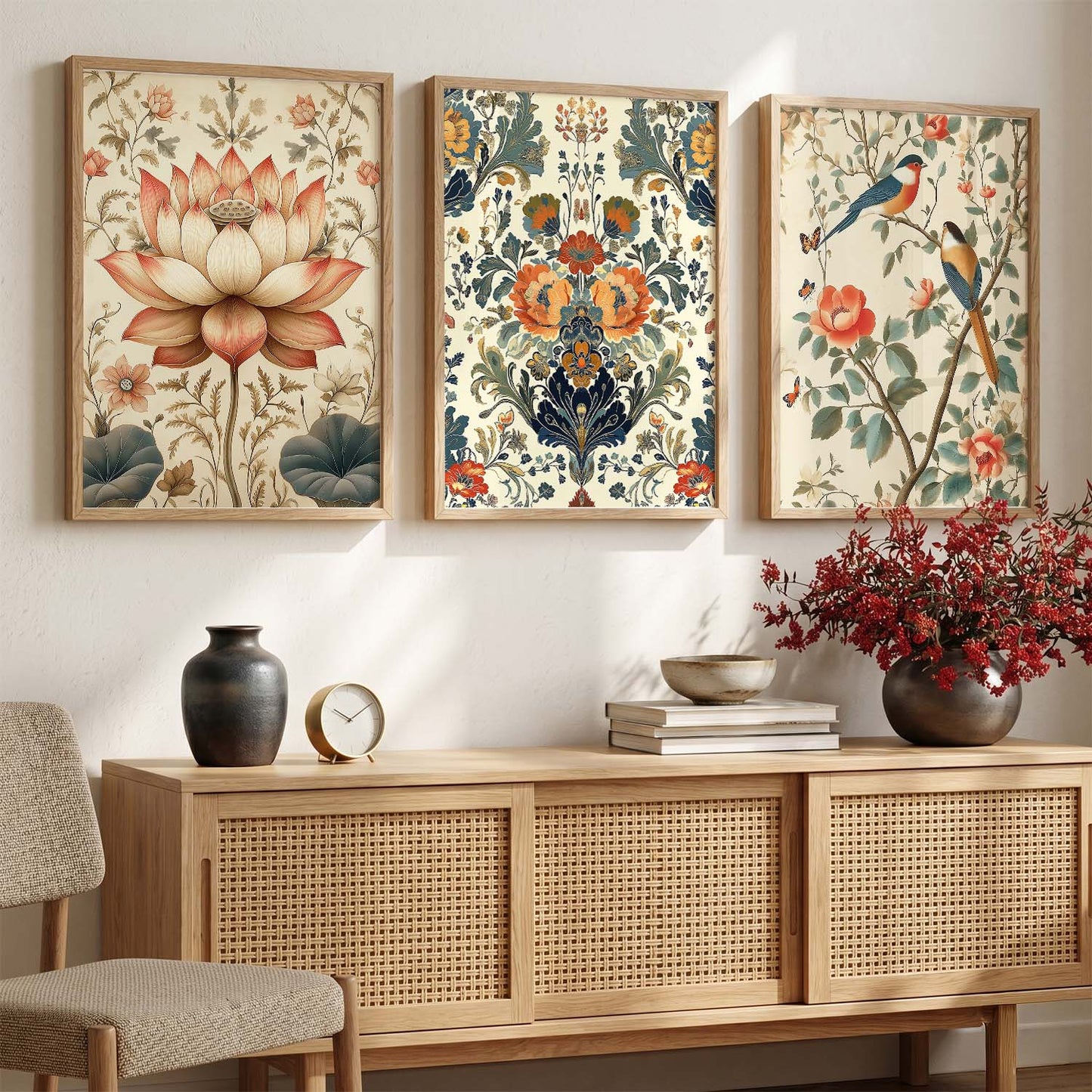 Floral   Wall Art  Paintings for Living Room - Wall Poster With frames