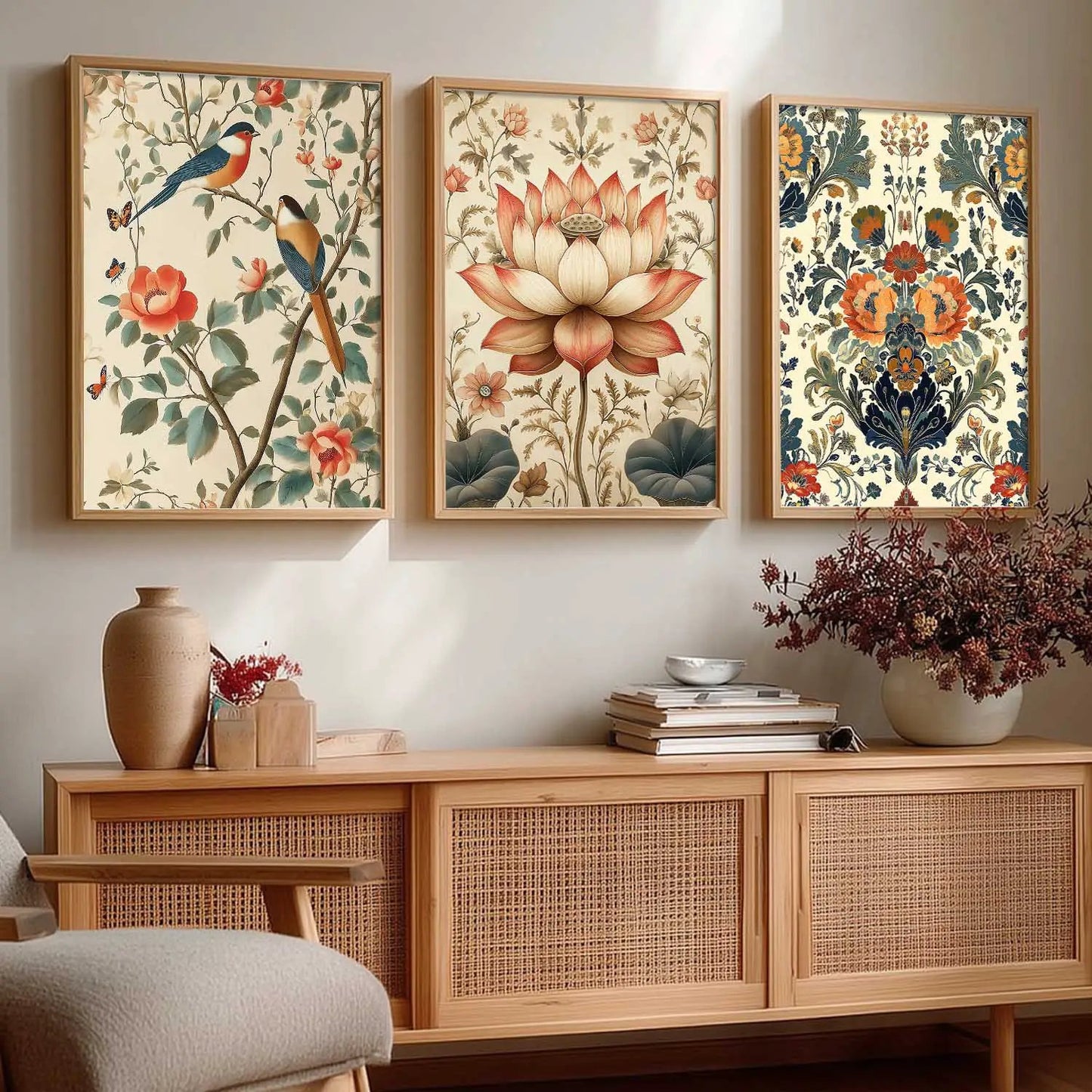 Floral   Wall Art  Paintings for Living Room - Wall Poster With frames