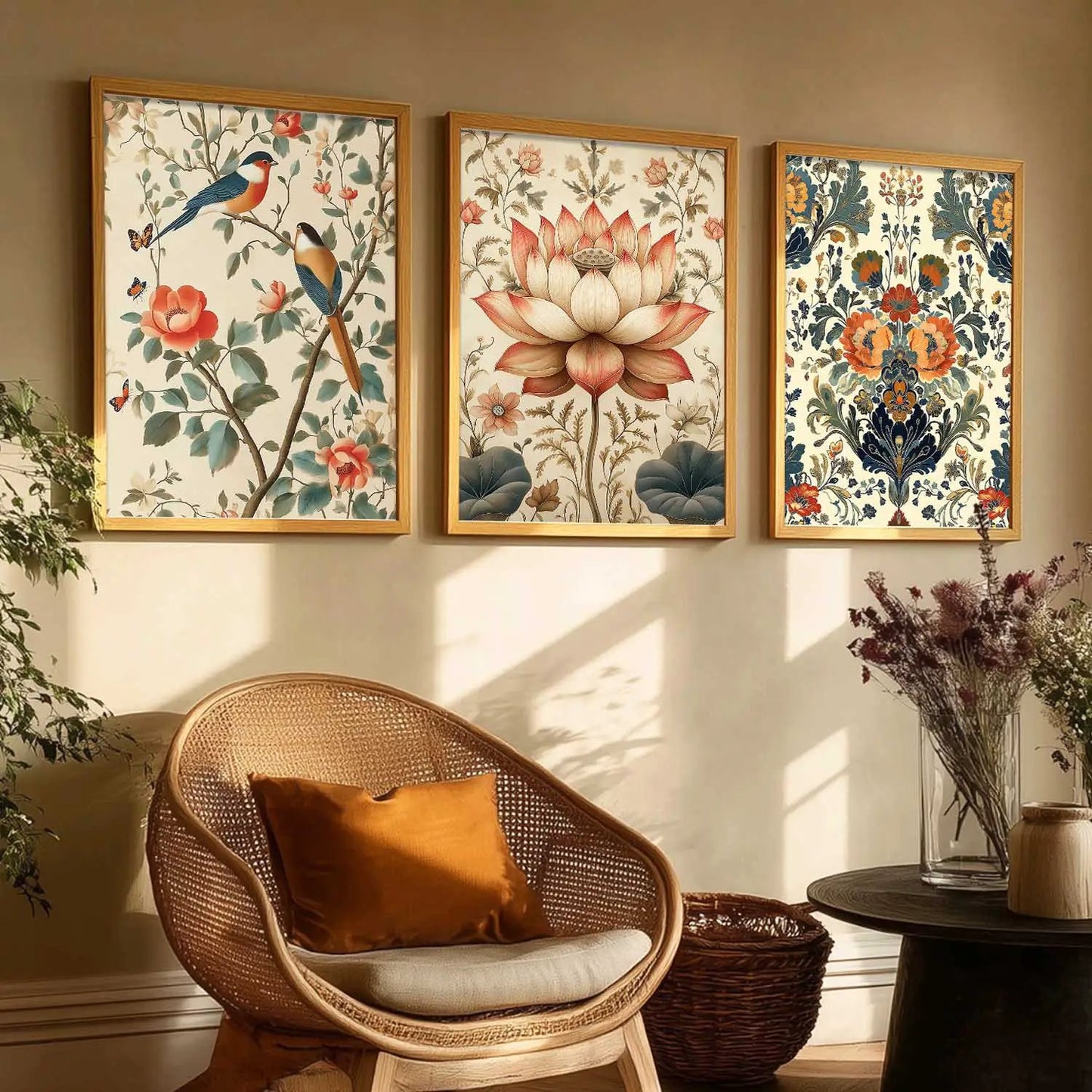 Floral   Wall Art  Paintings for Living Room - Wall Poster With frames