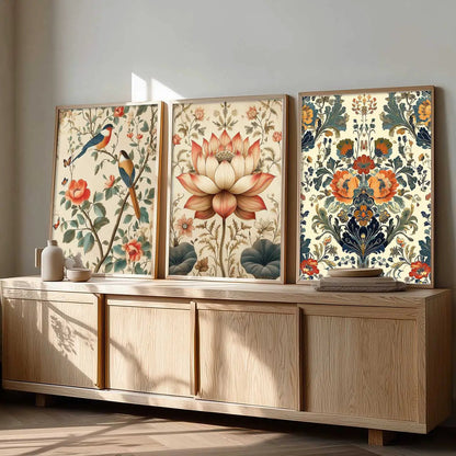 Floral   Wall Art  Paintings for Living Room - Wall Poster With frames