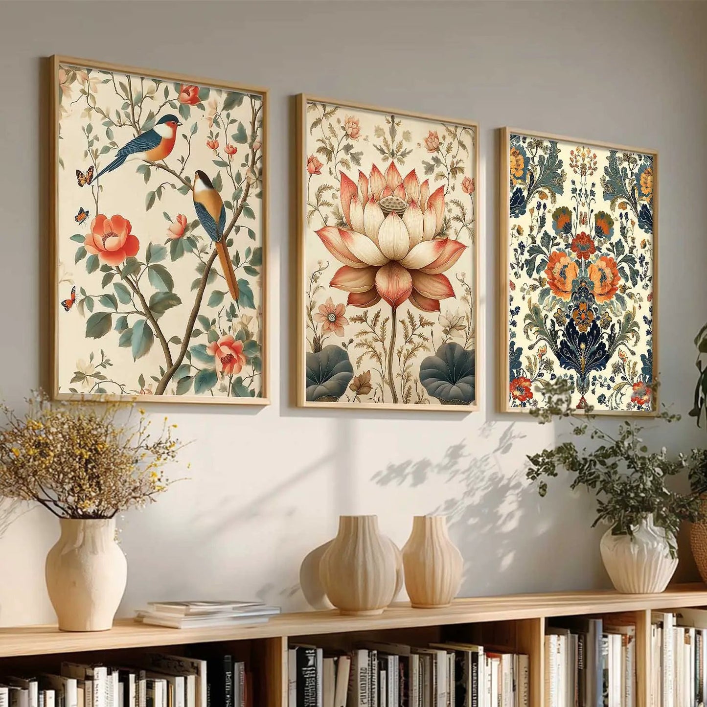 Floral   Wall Art  Paintings for Living Room - Wall Poster With frames