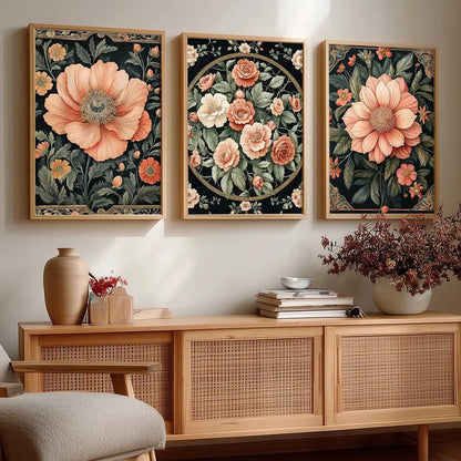 Floral  Wall  Art Paintings for Living Room - Wall Poster With frames