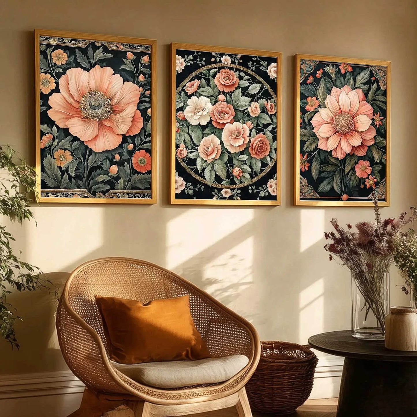 Floral  Wall  Art Paintings for Living Room - Wall Poster With frames