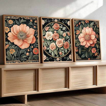 Floral  Wall  Art Paintings for Living Room - Wall Poster With frames